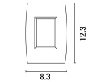 Arte Illumina Απλίκα Τοίχου Χωνευτή (ΓΥΨΟΣΑΝΙΔΑΣ) SLIM LED 2W 83x123x35 3000K IP65 Λευκή PLUS (145-52103)