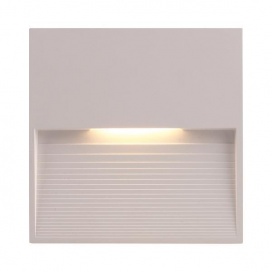 Arte Illumina Απλίκα Τοίχου SLIM LED 3W 120x120x12 3000K IP65 Λευκή PLUS (145-52101)