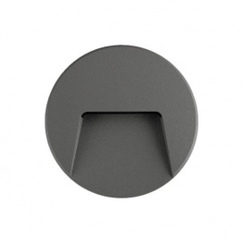 Arte Illumina Φωτιστικό Τοίχου SLIM LED 3W IP65 230V 4000K Ø135mm Γραφίτης PRO (145-52095)