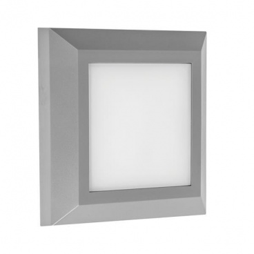 Arte Illumina Φωτιστικό Τοίχου SLIM LED 3W IP65 230V 3CCT 125x125mm Γκρι PRO (145-52086)