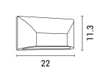 Arte Illumina Απλίκα Τοίχου LED SLIM 6W IP65 220-240V 3000K 220x51x113mm ΓΡΑΦΙΤΗ PRO (145-52053)