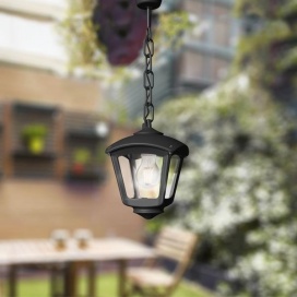 Fumagalli Κρεμαστό Φωτιστικό Τετράγωνο SICAR ROBY Μαύρο Ε27 (145-26076)