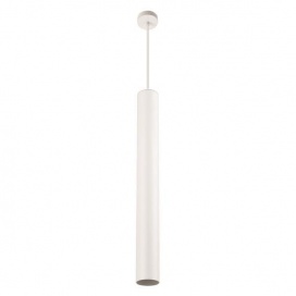Arte Illumina Φωτιστικό Κρεμαστό Κύλινδρος GU10 1M Φ65x400 Λευκό ANNULAR (145-25502)
