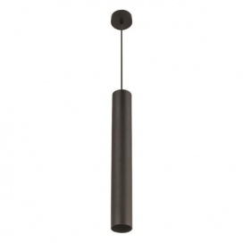 Arte Illumina Φωτιστικό Κρεμαστό Κύλινδρος GU10 1M Φ65x300 Μαύρο CYLIDER (145-25501)
