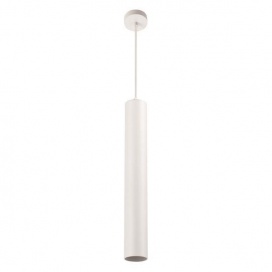 Arte Illumina Φωτιστικό Κρεμαστό Κύλινδρος GU10 1M Φ65x300 Λευκό CYLIDER (145-25500)