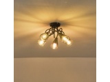 Arte Illumina Σποτ Μεταλλικό με SMOKY Γυαλί 5φωτο 5xE14 D380xH185mm CLASSY (145-25273)