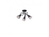 Arte Illumina Σποτ Μεταλλικό με SMOKY Γυαλί Τρίφωτο 3xE14 D380xH185mm CLASSY (145-25272)
