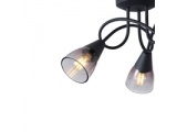 Arte Illumina Σποτ Μεταλλικό με SMOKY Γυαλί Τρίφωτο 3xE14 D380xH185mm CLASSY (145-25272)