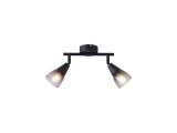 Arte Illumina Σποτ Μεταλλικό με SMOKY ΓΥΑΛ Δίφωτο 2xE14 220x80X165mm CLASSY (145-25271)