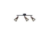 Arte Illumina Σποτ Μαύρο με Ξύλο και Δίχτυ 3xE14 390x80x145mm MESHY (145-25257)