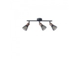Arte Illumina Σποτ Μαύρο με Ξύλο και Δίχτυ 3xE14 390x80x145mm MESHY (145-25257)
