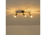Arte Illumina Σποτ Μαύρο με Ξύλο και Δίχτυ 3xE14 390x80x145mm MESHY (145-25257)