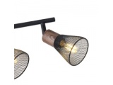 Arte Illumina Σποτ Μαύρο με Ξύλο και Δίχτυ 3xE14 390x80x145mm MESHY (145-25257)