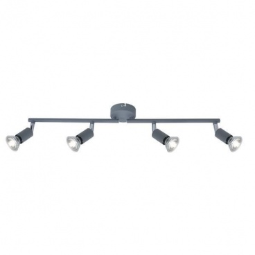 Arte Illumina Σποτ Κινητό 4φωτο Μεταλλικό Max 7W Γκρι 4xGU10 600x80x130mm VORRAS (145-25246)