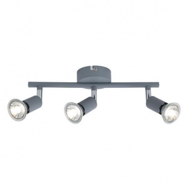 Arte Illumina Σποτ Κινητό Τρίφωτο Μεταλλικό Max 7W Γκρι 3xGU10 300x80x125mm VORRAS (145-25245)