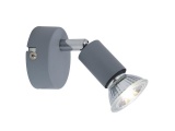 Arte Illumina Σποτ Κινητό Μεταλλικό Max 7W Γκρι 1xGU10 70x105mm VORRAS (145-25243)
