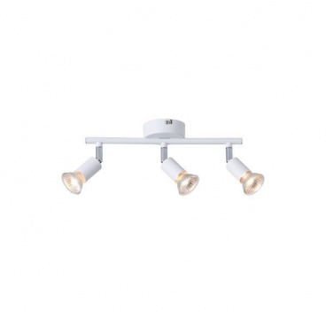 Arte Illumina Σποτ Κινητό Τρίφωτο Μεταλλικό Max 7W Λευκό 3xGU10 300x80x125mm VORRAS (145-25241)