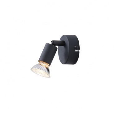 Arte Illumina Σποτ Κινητό Μεταλλικό Max 7W Μαύρο 1xGU10 D70xH105mm VORRAS (145-25235)
