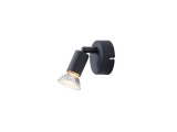 Arte Illumina Σποτ Κινητό Μεταλλικό Max 7W Μαύρο 1xGU10 D70xH105mm VORRAS (145-25235)
