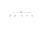 Arte Illumina Σποτ Μεταλλικό 5φωτο Λευκό 5xGU10 Max 7W 800x90x230mm OLYMP (145-25231)