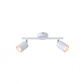 Arte Illumina Σποτ Μεταλλικό Δίφωτο Λευκό 2xGU10 Max 7W 300x80x155mm OLYMP (145-25227)
