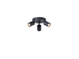 Arte Illumina Σποτ Μεταλλικό Τρίφωτο Μαύρο 3xGU10 Max 7W Φ180x135mm OLYMP (145-25222)