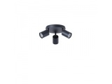 Arte Illumina Σποτ Μεταλλικό Τρίφωτο Μαύρο 3xGU10 Max 7W Φ180x135mm OLYMP (145-25222)