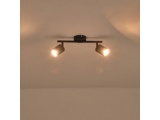 Arte Illumina Σποτ Μεταλλικό Δίφωτο Μαύρο 2xGU10 Max 7W 300x80x155mm OLYMP (145-25221)