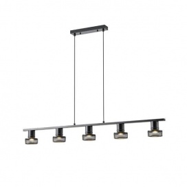 Arte Illumina Πενταπλό Σποτ Οροφής με Δίχτυ GU10 1180x100x1180mm Μαύρο (145-25047)