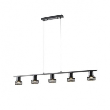 Arte Illumina Πενταπλό Σποτ Οροφής με Δίχτυ GU10 1180x100x1180mm Μαύρο (145-25047)