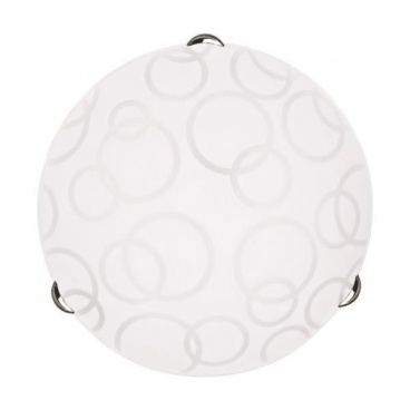 Arte Illumina Πλαφονιέρα Τοίχου Φ30 Ε27 Λευκό - Νίκελ LEIA (145-22401)