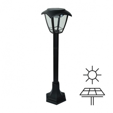 Arte Illumina Ηλιακή Απλίκα με Κολωνάκι & Ανιχνευτή Κίνησης 6W 400lm 165x225x210mm 3CCT (145-20861)