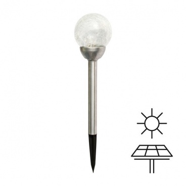 Arte Illumina Ηλιακό Φωτιστικό Κήπου Καρφωτό Μπάλα Φ80x385mm RGB (145-20851)