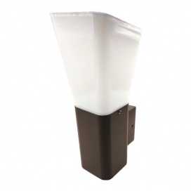 Arte Illumina Απλίκα Τοίχου Τετράγωνη Ε27 96x122x250 IP54 Γκρι (145-20612)