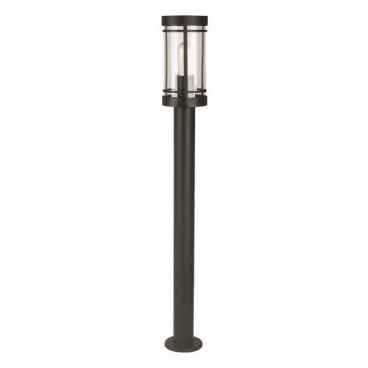 Arte Illumina Κολωνάκι Δαπέδου Μεταλλικό E27 105x105x800 IP44 Μαύρο (145-20608)