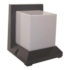 Arte Illumina Απλίκα Τοίχου Ε27 190x166,5x166 IP54 Γκρι (145-20600)