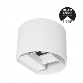 Arte Illumina Απλίκα Τοίχου Αλουμινίου Λευκή 10W 3CCT 135x120x100mm με GLASS DIFUSER (145-20253)