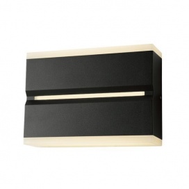 Arte Illumina Απλίκα Τοίχου Μαύρη LED 12W 3000K IP54 180x126x50mm (145-20247)