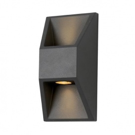 Arte Illumina Φωτιστικό Τοίχου Αλουμινίου Γραφίτη 2x1W 164x82x54.5mm (145-20246)