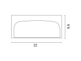 Arte Illumina Απλίκα Τοίχου LM03 Οβάλ E27 Max 10W LED 220x99x100 IP54 Λευκή PRO (145-20230)