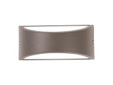 Arte Illumina Απλίκα Τοίχου Οβάλ E27 Max 10W LED 220x99x100 IP54 Γκρι PRO (145-20215)