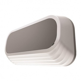 Arte Illumina Απλίκα Τοίχου Οβάλ LED 12W 2x45 3000K IP54 Γκρι PRO (145-20209)