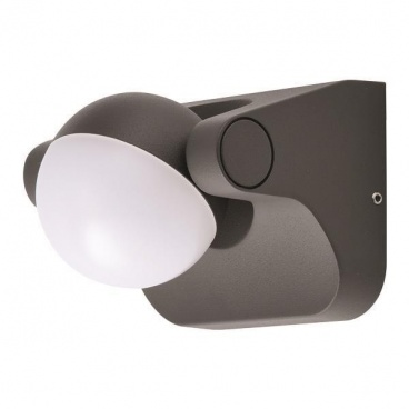 Arte Illumina Απλίκα Τοίχου LED με Περιστρεφόμενη Βάση 8W 114x105x90 3000K IP54 Γκρι PRO (145-20207)