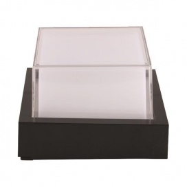 Arte Illumina Απλίκα Τοίχου Τετράγωνη LED 12W 160x160x100 3000K IP65 Μαύρη PRO (145-20203)