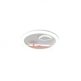 Arte Illumina Πλαφονιέρα LED 60W Φ50 6120Lm 3CCT 3000-4000-6500K 480x65mm Λευκό Ροζ ALEGRE (144-51041)