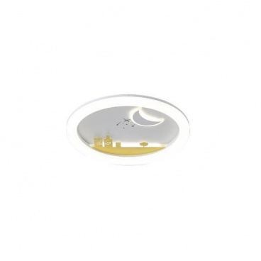 Arte Illumina Πλαφονιέρα Πλαστική LED 60W 5940Lm Φ50 3CCT-3000-4000-6500K 480x65mm Λευκό Κίτρινο ALEGRE (144-51040)