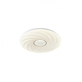 Arte Illumina Πλαφονιέρα Πλαστική LED 60W 5580Lm 3CCT 3000-4000-6500K Φ480x75mm Λευκό TRIANO (144-51039)