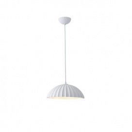 Arte Illumina Φωτιστικό Κρεμαστό Γύψινο Λευκό 1x E27 Max 15W 350x350x130mm CALCO (144-50027)