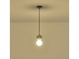 Arte Illumina Φωτιστικό Κρεμαστό Γύψινο Μαύρο G9 Max 15W 100x100x210mm PLASTER SERIES (144-50023)