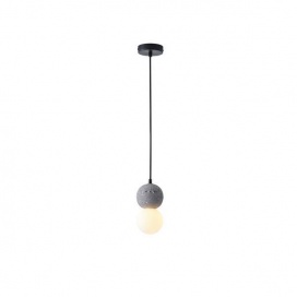 Arte Illumina Φωτιστικό Κρεμαστό Γύψινο Γκρι G9 Max 15W 100x100x210mm PLASTER SERIES (144-50022)